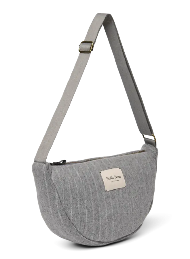 Studio Noos - Flannel chalkstripe adult fanny pack - Light grey