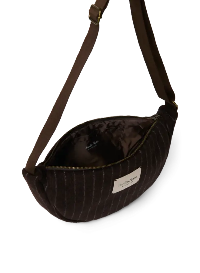 Studio Noos - Flannel chalkstripe adult fanny pack - Brown