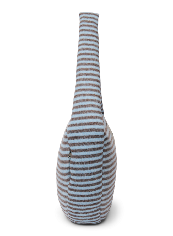 Studio Noos - Stripy wool cross body bag - Light blue/Brown