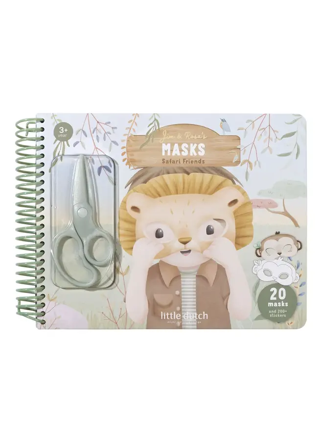 Knutselboek maskers maken - Safari friends Jim