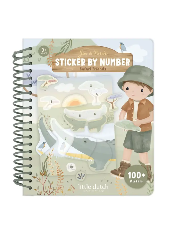 Stickerboek op nummer - Safari friends Jim