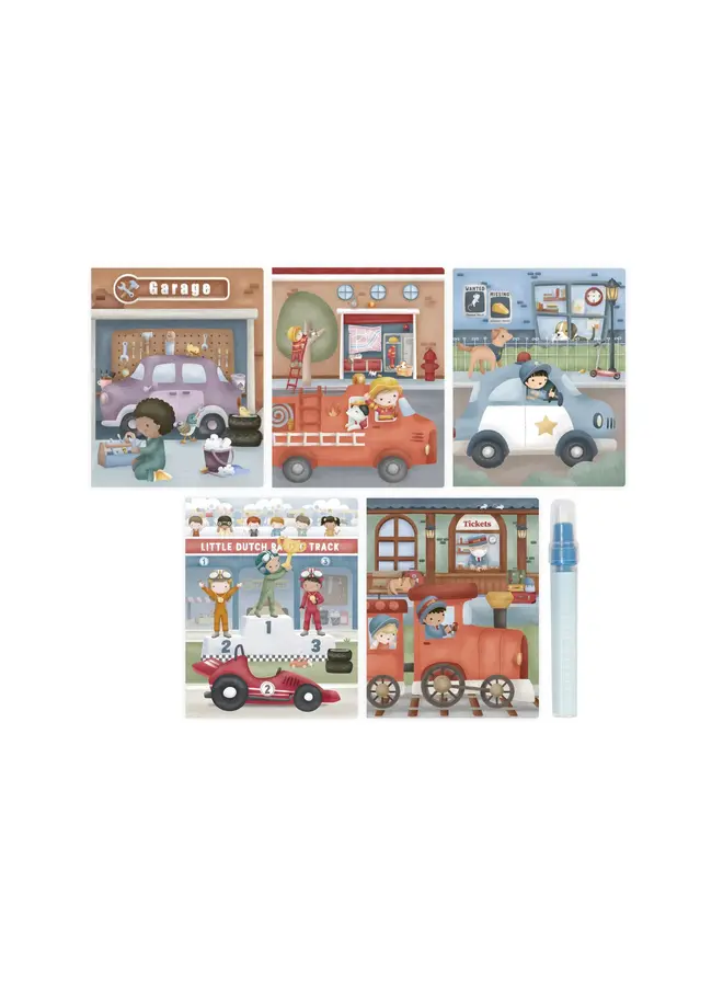 Little Dutch - Waterkleurboek - Vehicles Jim