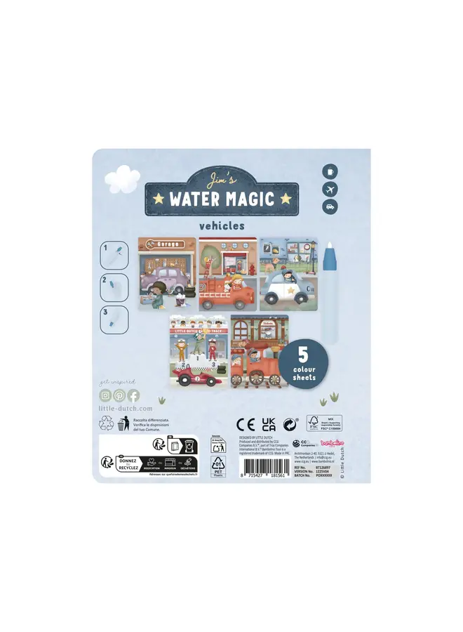 Little Dutch - Waterkleurboek - Vehicles Jim