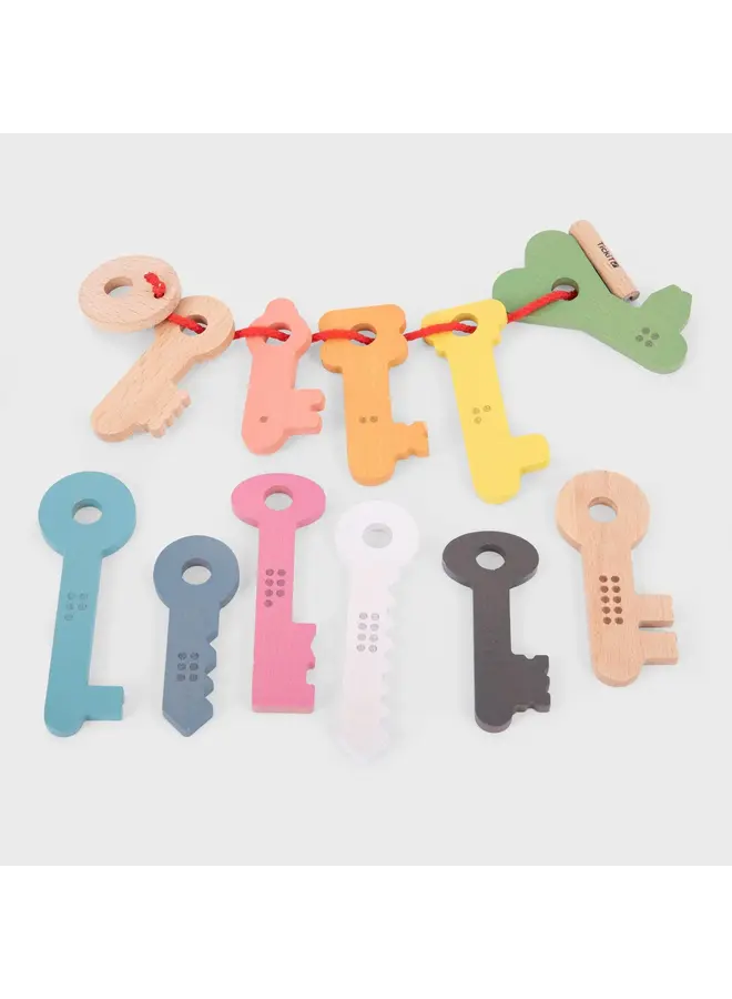 Tickit - Regenboog houten sleutels
