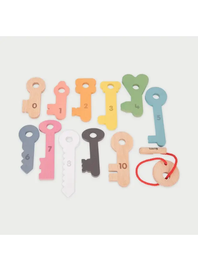 Tickit - Regenboog houten sleutels
