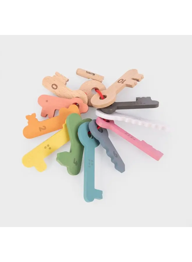 Tickit - Regenboog houten sleutels