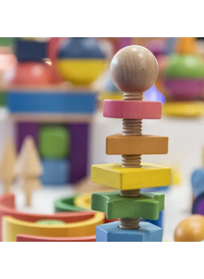 Tickit - Regenboog houten vorm twister