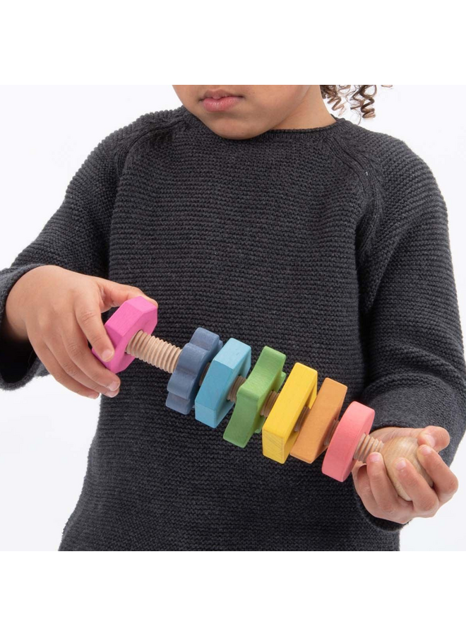 Tickit - Regenboog houten vorm twister