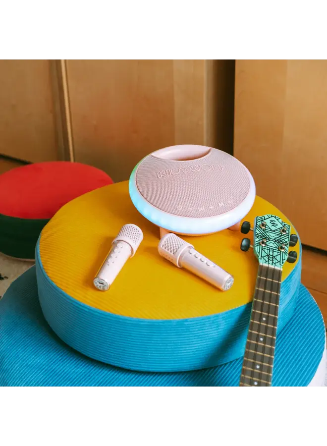 Kidywolf - Kidykaraoke karaoke luidspreker met 2 microfoons – Roze