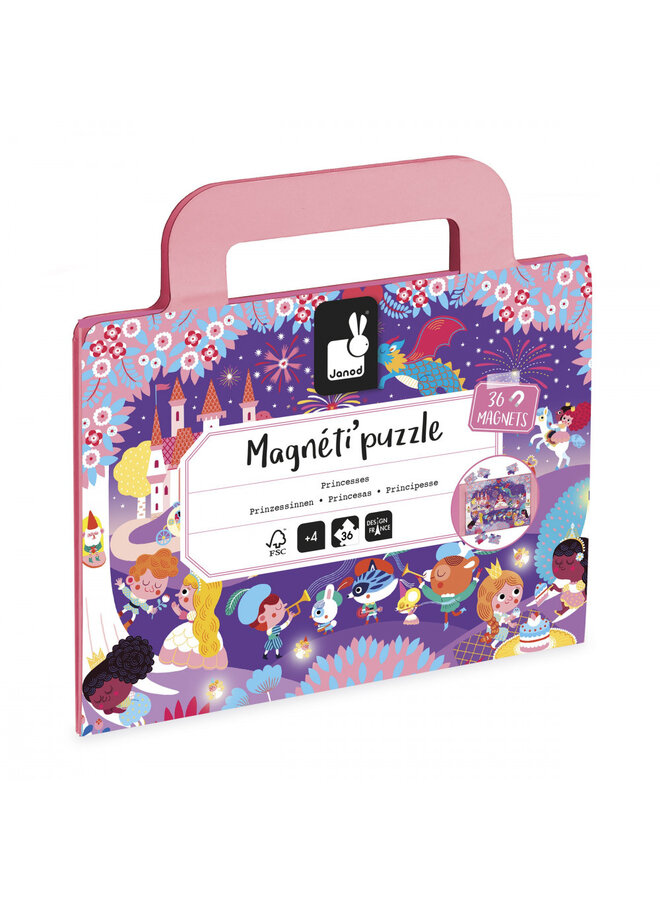 Magnetipuzzle - Prinsessen (36 stukjes)