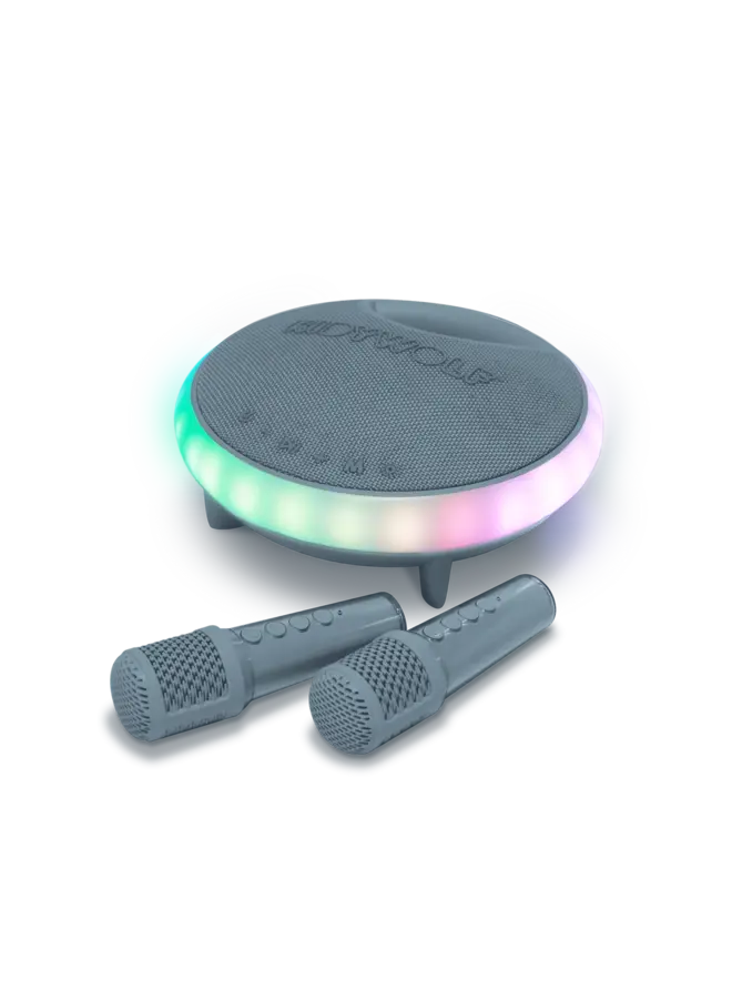 Kidywolf - Kidykaraoke karaoke luidspreker met 2 microfoons – Blauw