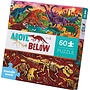 Crocodile Creek - Boven & onder puzzel, 60 stukjes - Dinowereld