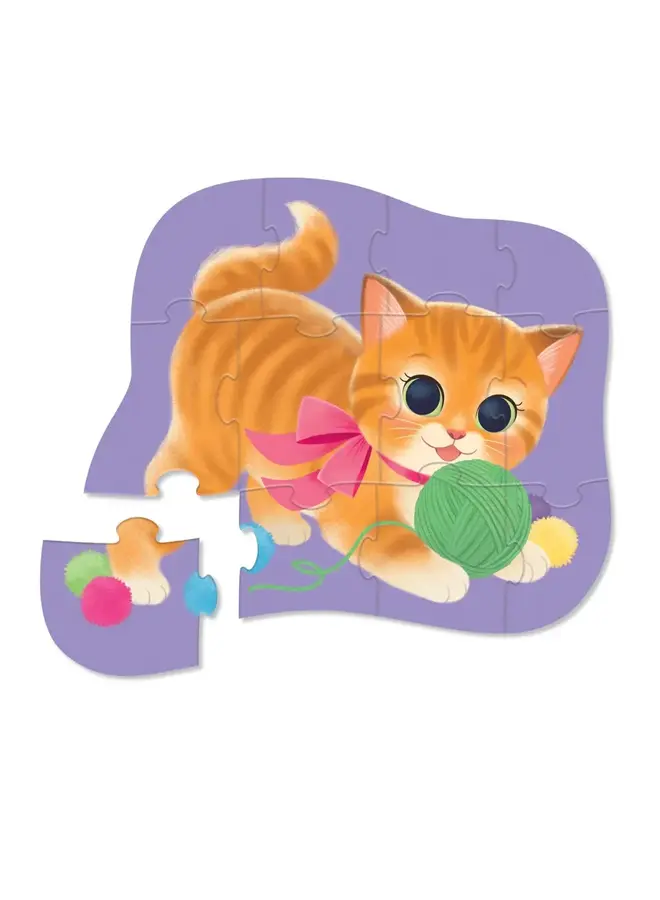 Crocodile Creek - Mini puzzel, 12 stukjes - Schattige kittens