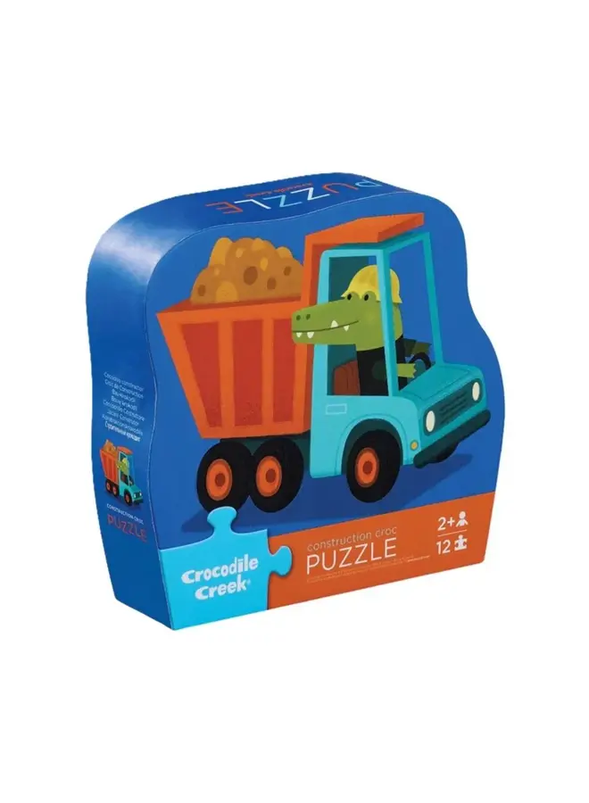Crocodile Creek - Mini puzzel, 12 stukjes - Bouwkrokodil