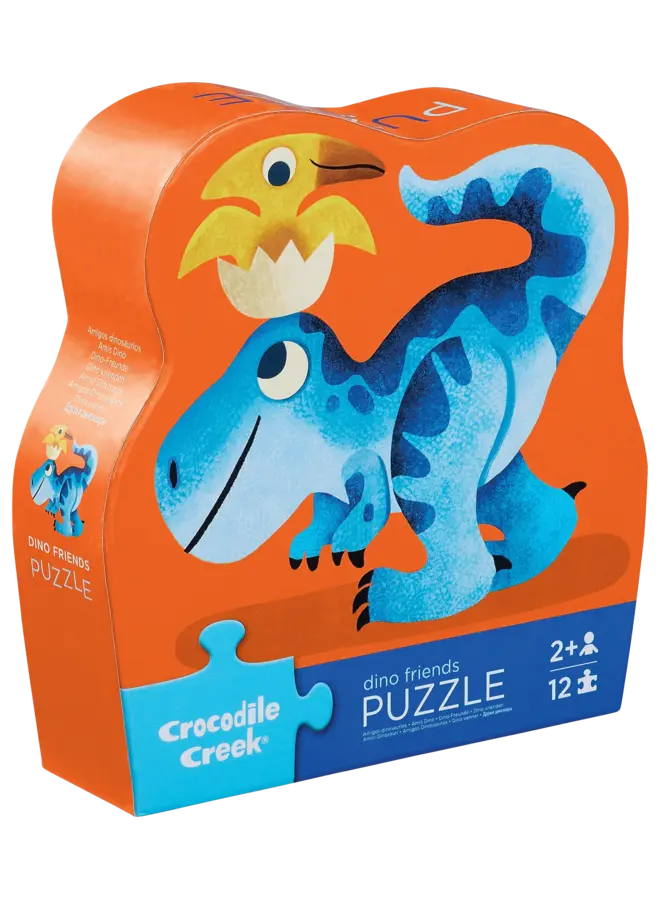 Crocodile Creek - Mini puzzel, 12 stukjes - Dinovrienden