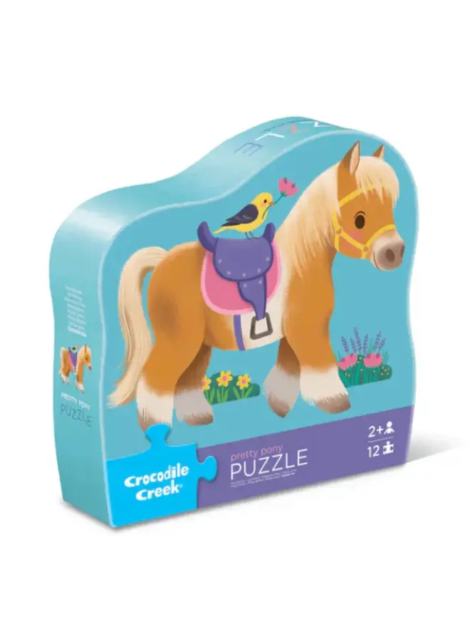 Mini puzzel, 12 stukjes - Pony