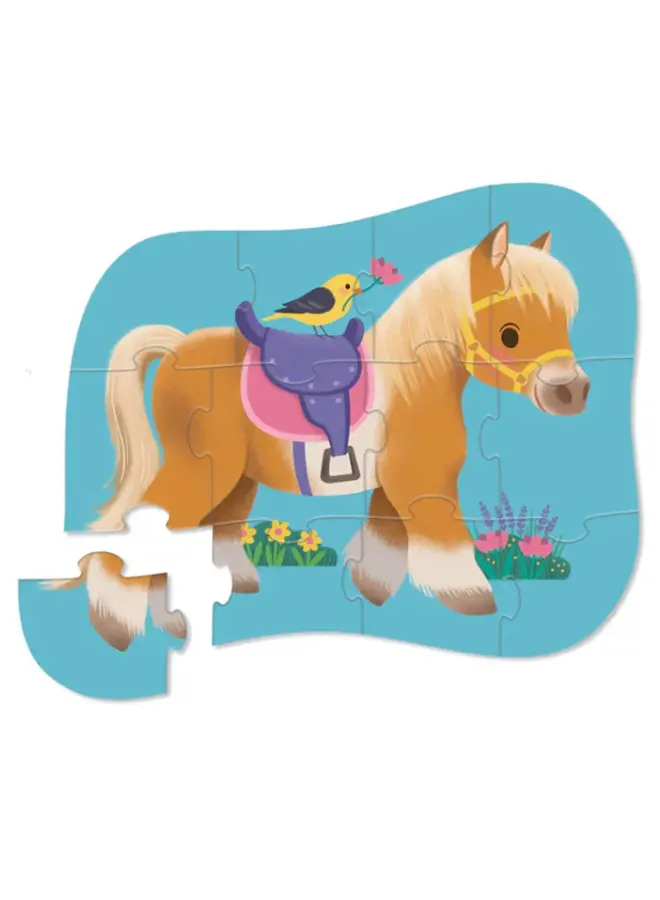 Crocodile Creek - Mini puzzel, 12 stukjes - Pony