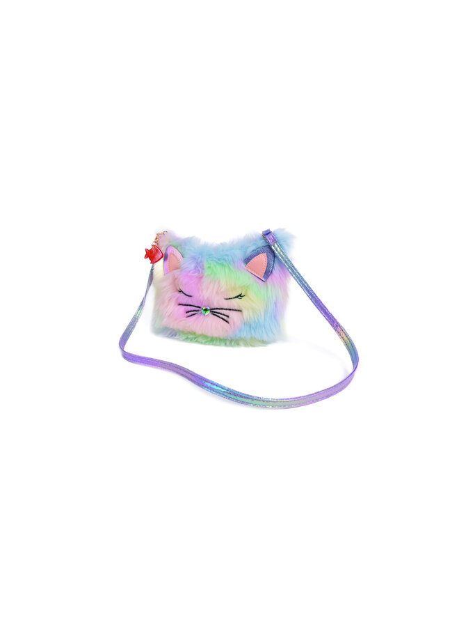 Great Pretenders - 83348 Rainbow furry kitty purse