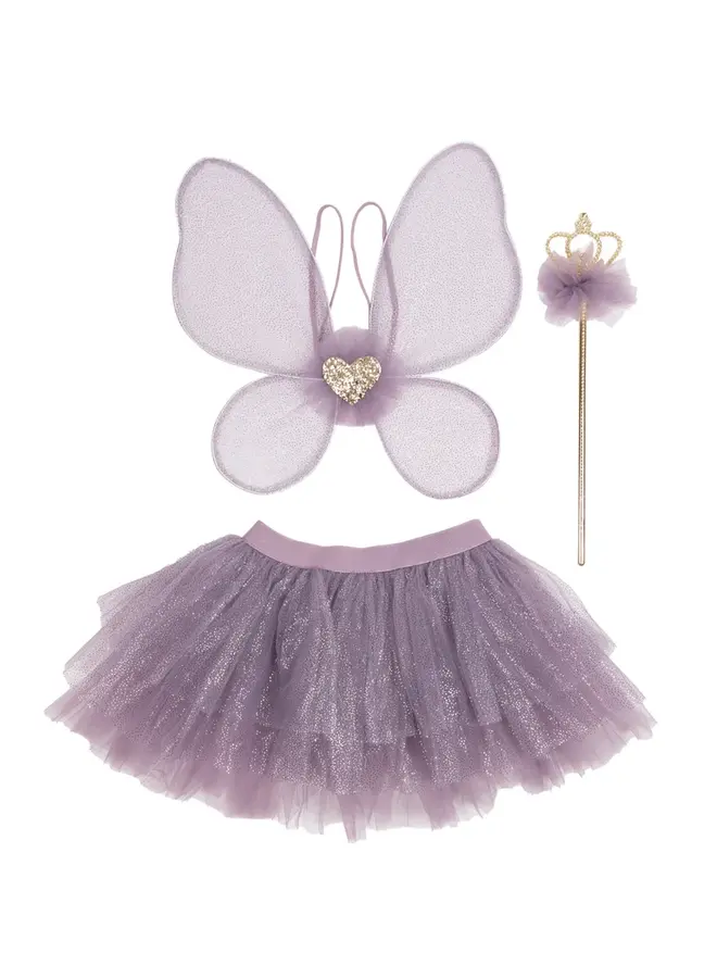 Great Pretenders - 41635 Royal fairy princess skirt with wings & wand - Purple