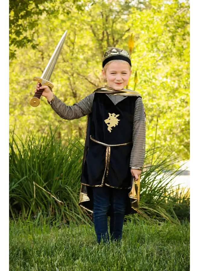 Great Pretenders - Gold knight cape tunic with crown
