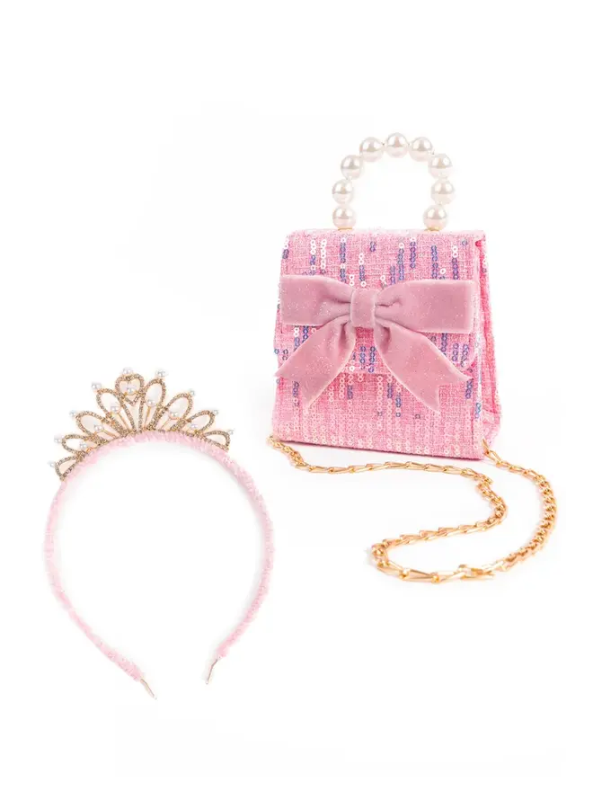 83349 The mademoiselle mini purse with headband - Pink