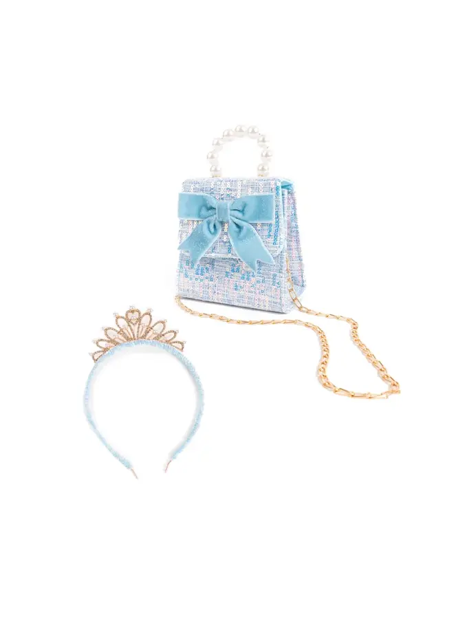 Great Pretenders - 83352 The mademoiselle mini purse with headband - Blue