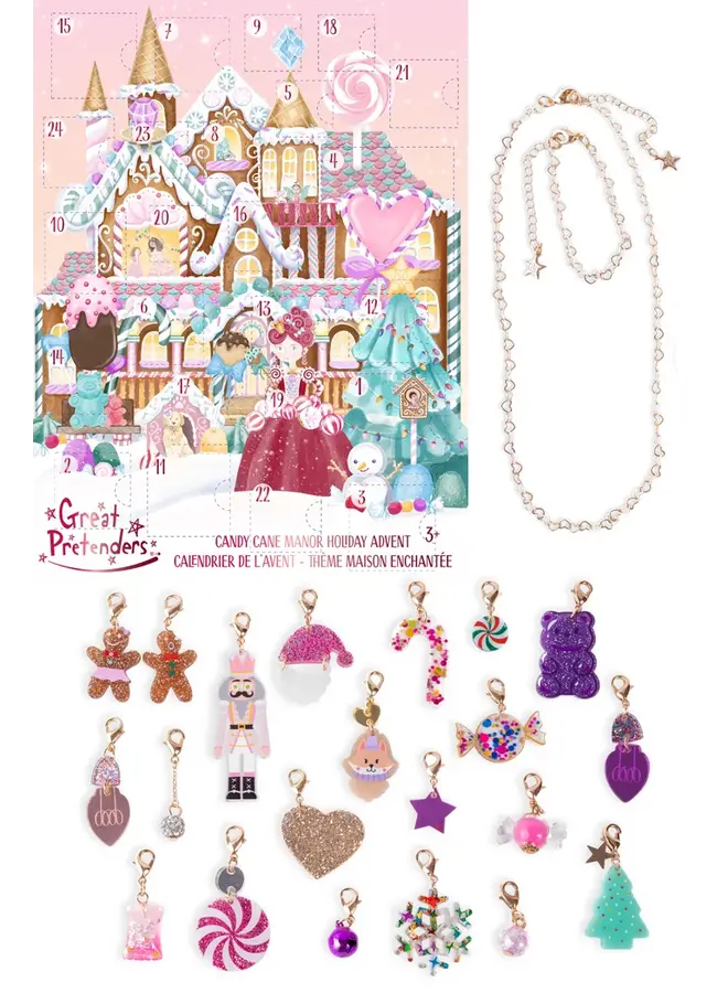 83706 Candy cane manor holiday advent calendar set