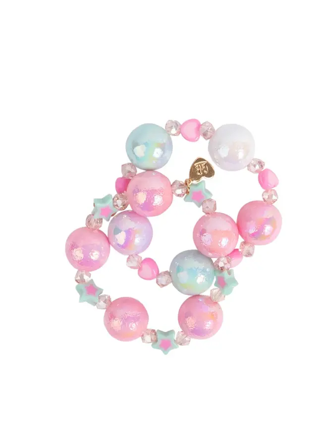 84127 Stars and hearts bobble bracelet set