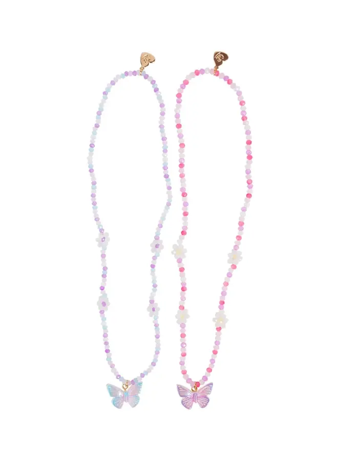 86192 Butterflies and daisies necklace