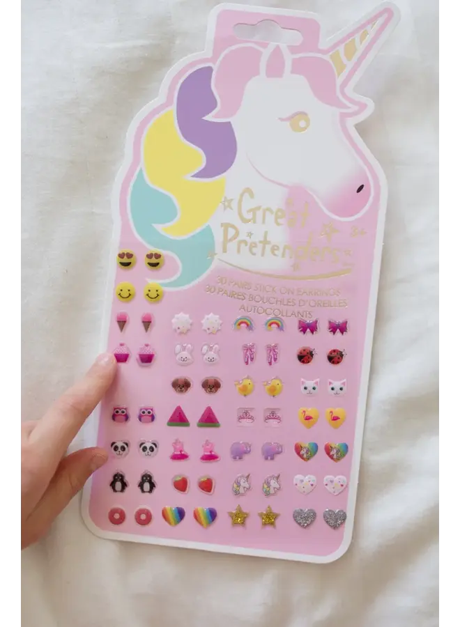 Great Pretenders - 87503 Unicorn stick-on earrings