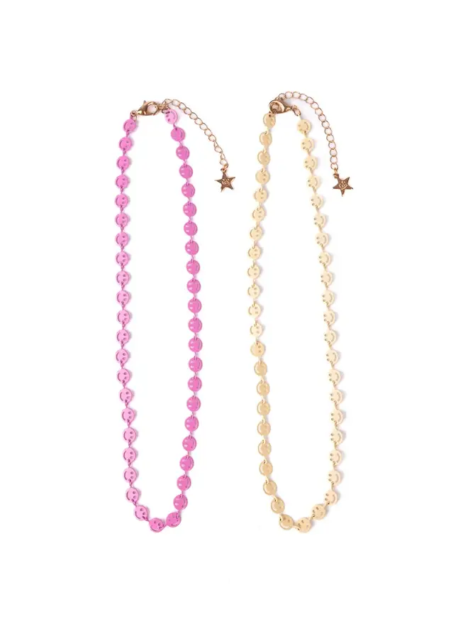 92210 Boutique chic pink lemonade necklace