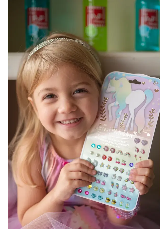 Great Pretenders - 87509 Whimsical unicorn stick-on earrings