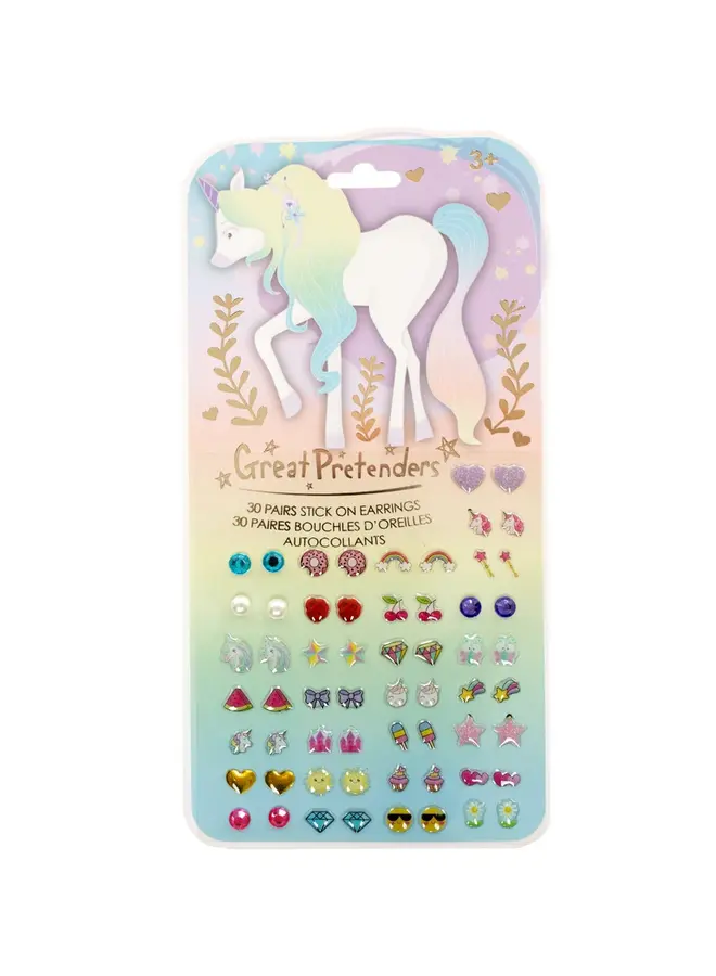 87509 Whimsical unicorn stick-on earrings