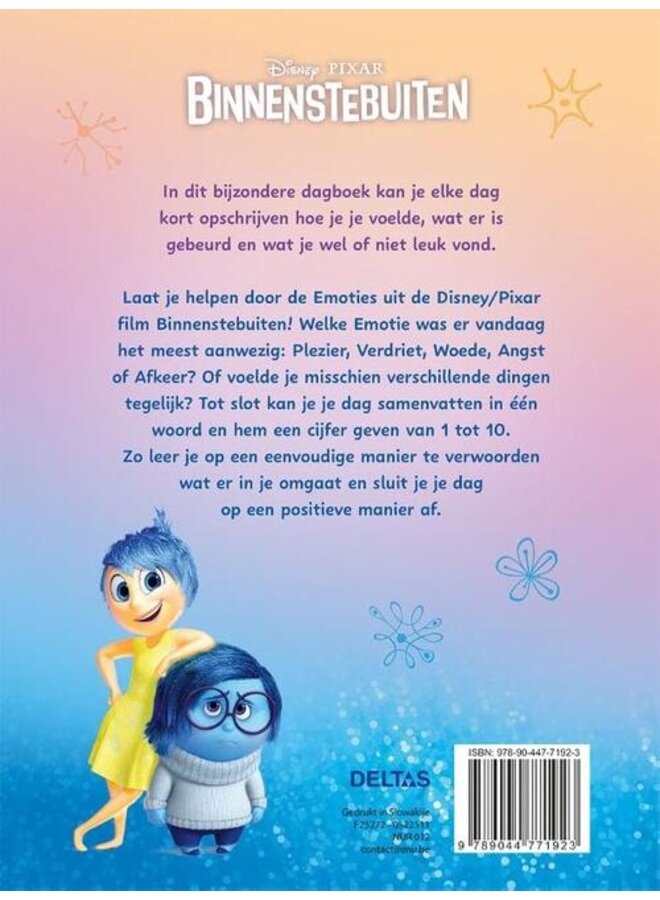 Deltas - Disney Pixar Binnenstebuiten - Zo voelde ik mij vandaag - Een emotiedagboek voor kinderen