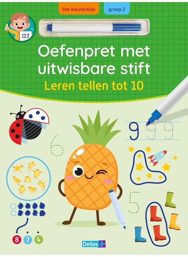Deltas - Oefenpret met uitwisbare stift - Leren tellen tot 10 (5-6 j.)