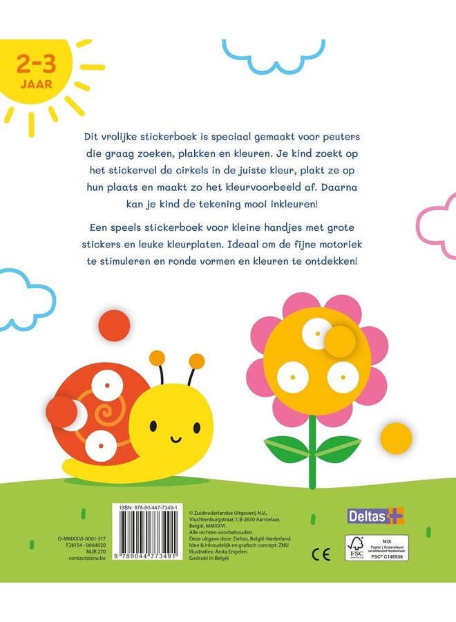 Deltas - Allereerste stickerpret met kleurrijke cirkels (2-3 j.)