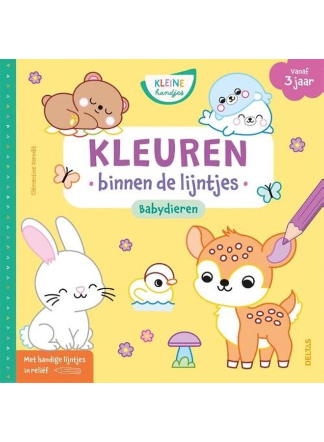 Kleuren binnen de lijntjes - Kleine handjes - Babydieren
