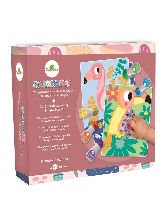 Sycomore - Babyssimo - My first dot painting - Jungle friends