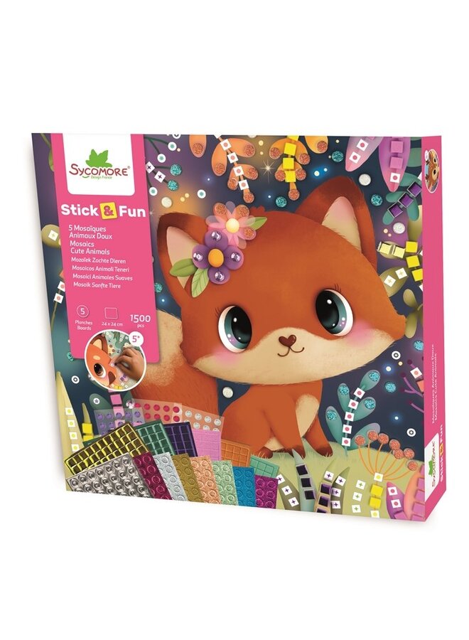 Stick'n fun - Mosaics soft animals L