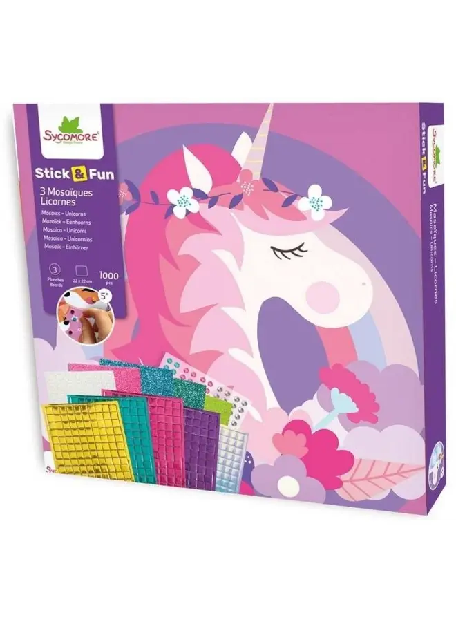 Stick'n fun - Mosaics unicorns S