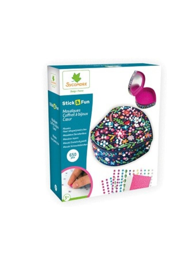 Stick'n fun - 3D mosaics heart shaped jewelry box