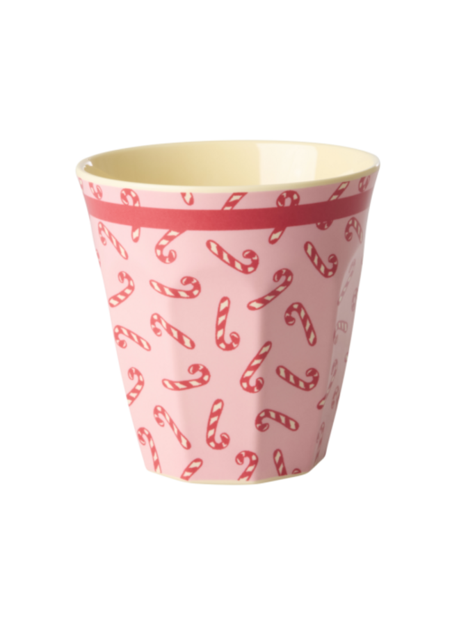 Medium melamine beker - Candy cane