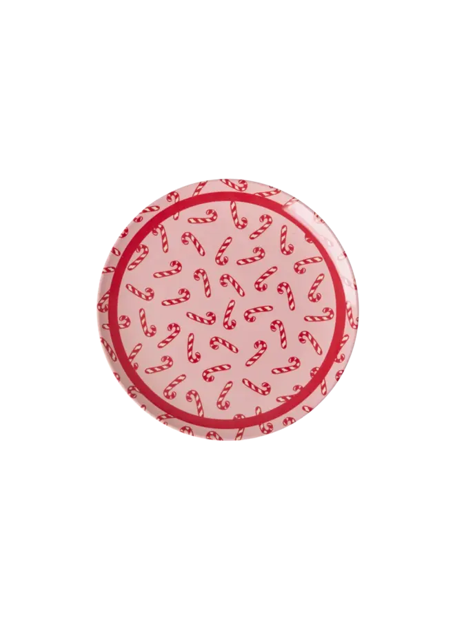 rice - Klein rond taartbordje - Candy cane