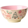 rice - Medium melamine kom - Xmas galore