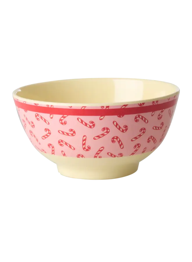rice - Medium melamine kom - Candy cane