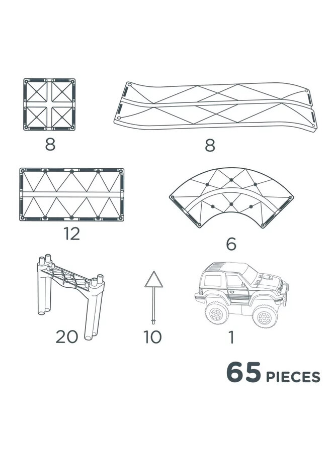 Cleverclixx - Race track intense - 65 pieces