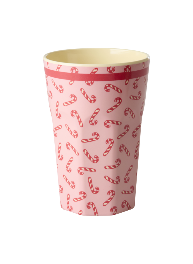 Grote melamine beker - Candy cane