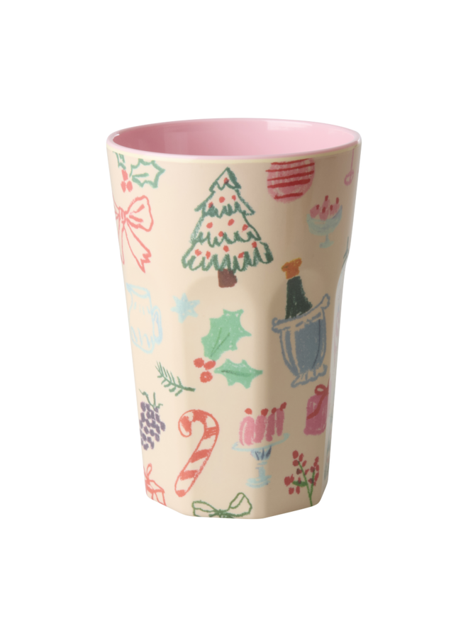 Grote melamine beker - Xmas galore