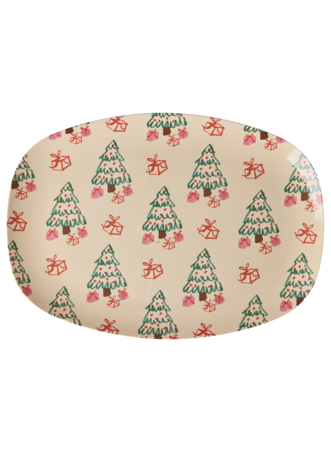 rice - Groot rechthoekig dinerbord - Gifted tree