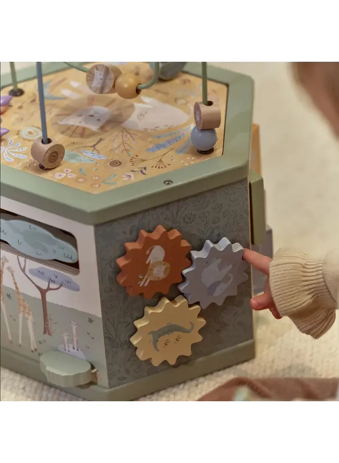 Little Dutch - Houten activiteiten zeshoek - Safari friends